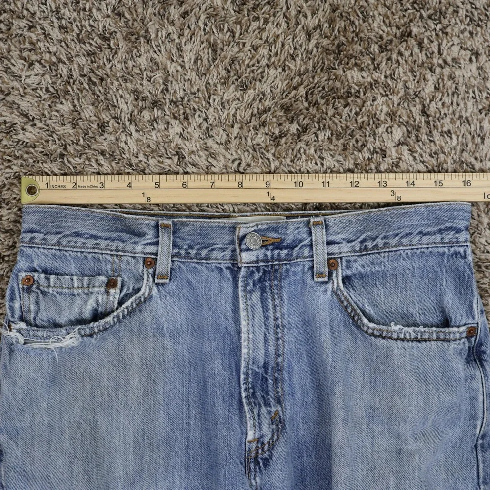 Vintage Levis 505 Regular Fit‎ Jeans 33x34 Grunge Distressed Light Wash Denim
